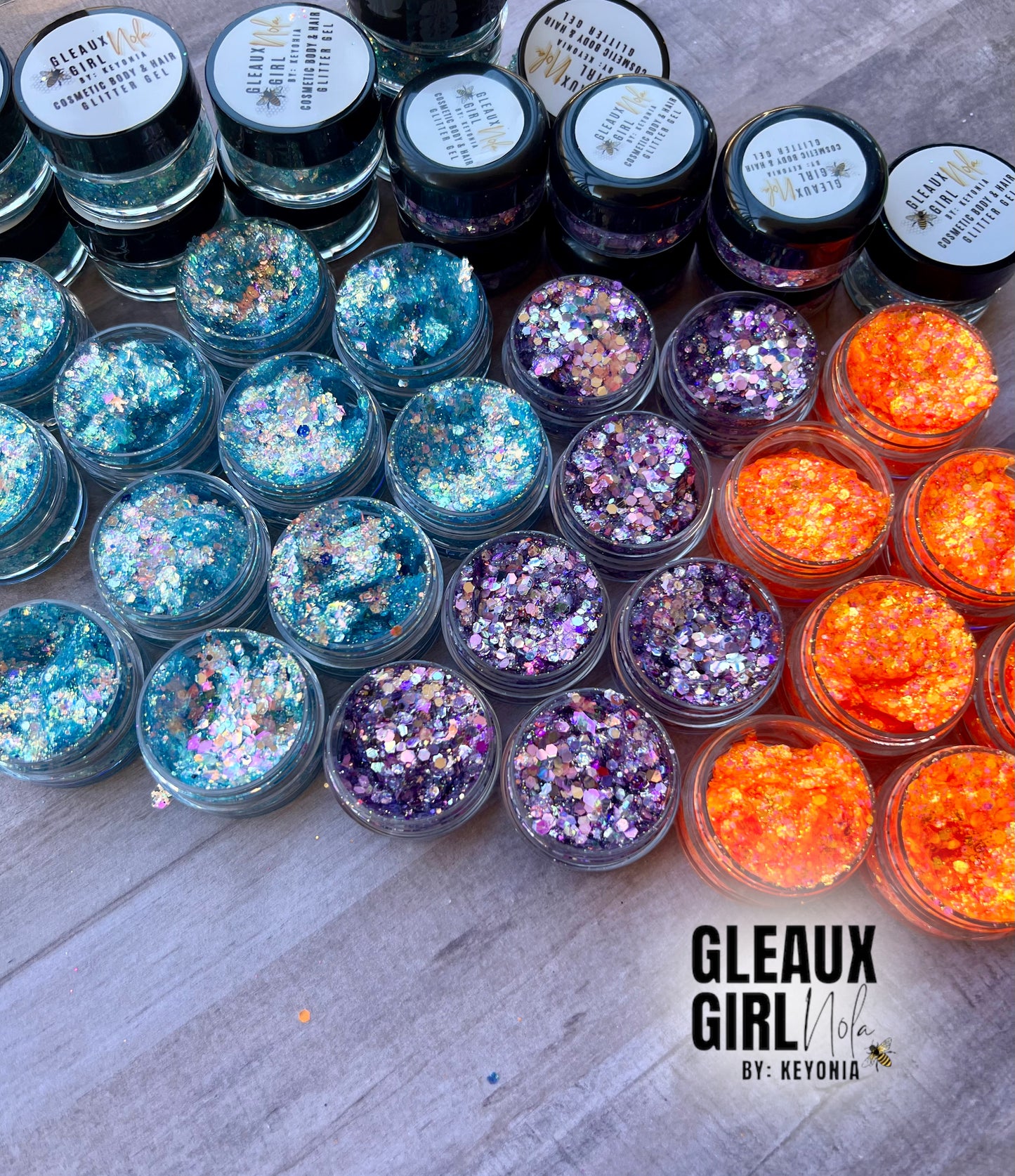 Custom Cosmetic Body & Hair Glitter Gel