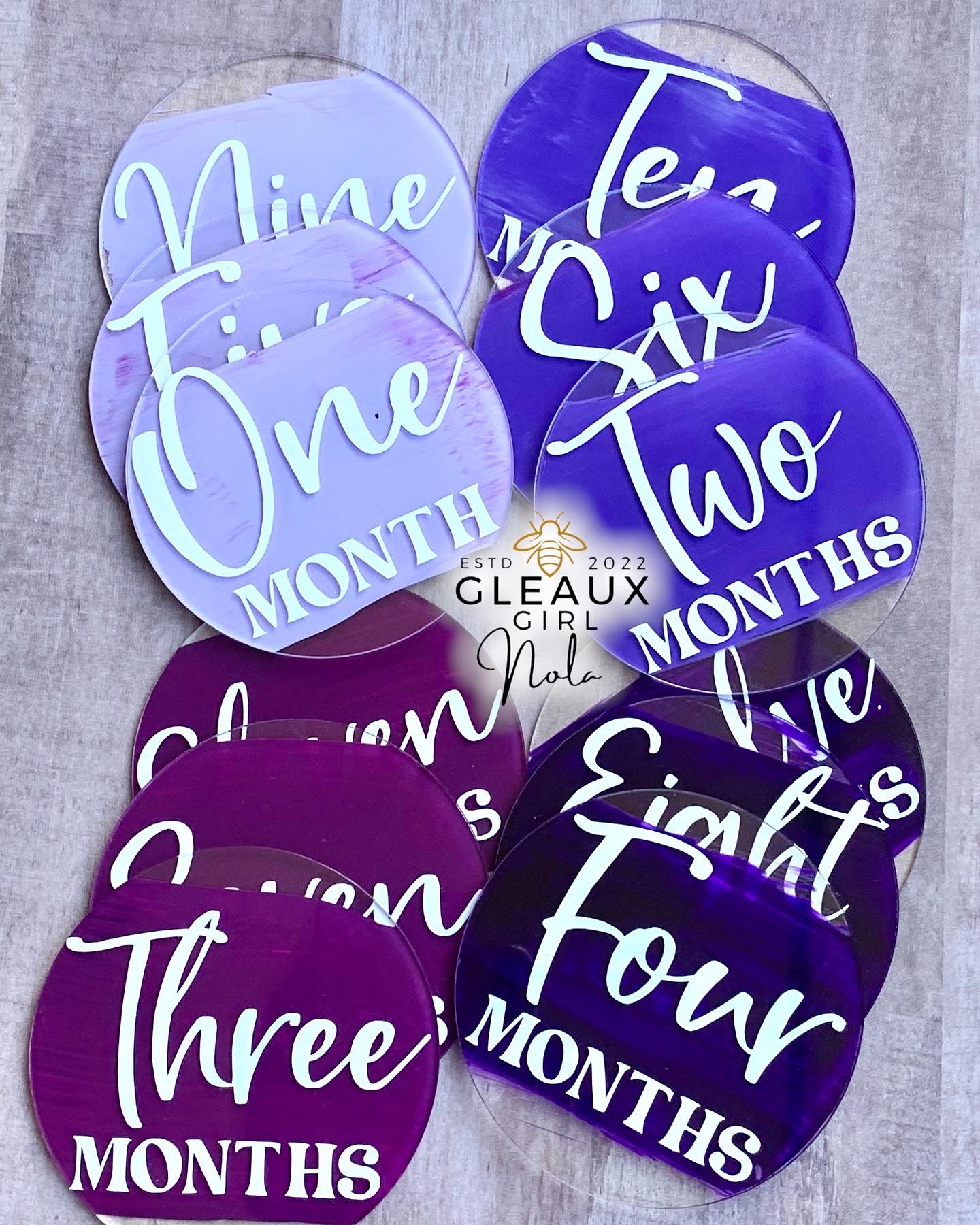 Custom Acrylic Baby Milestone Discs