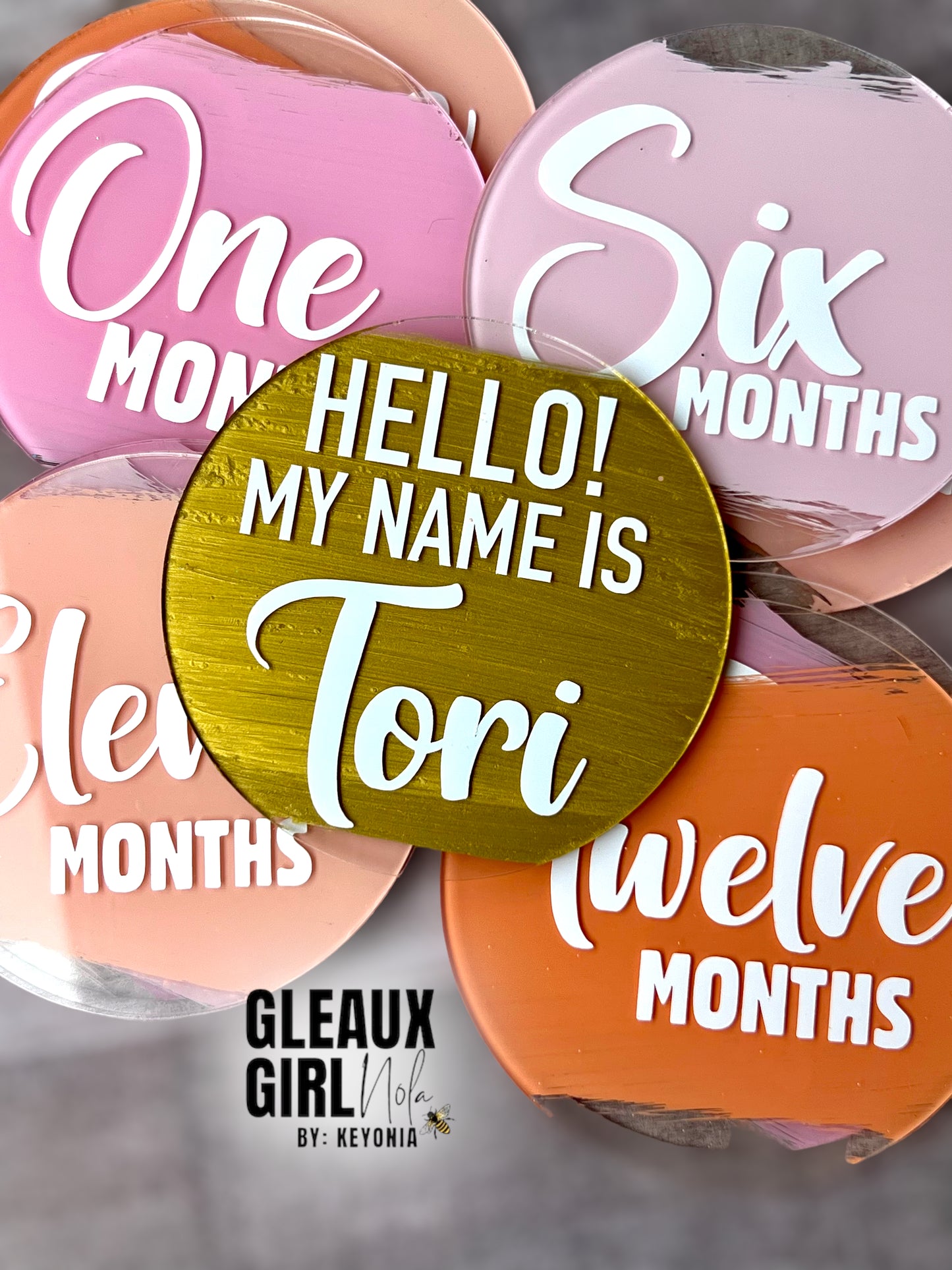 Custom Acrylic Baby Milestone Discs