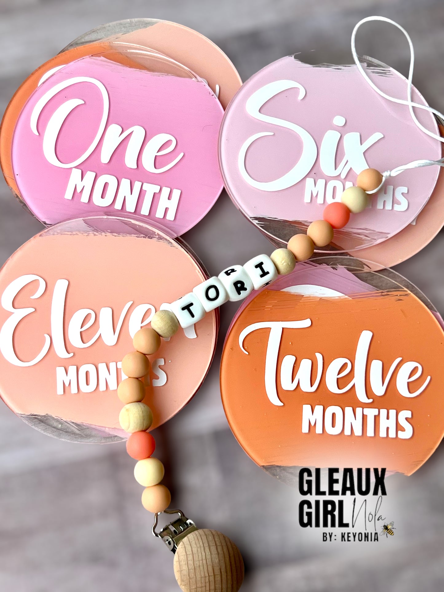 Custom Acrylic Baby Milestone Discs