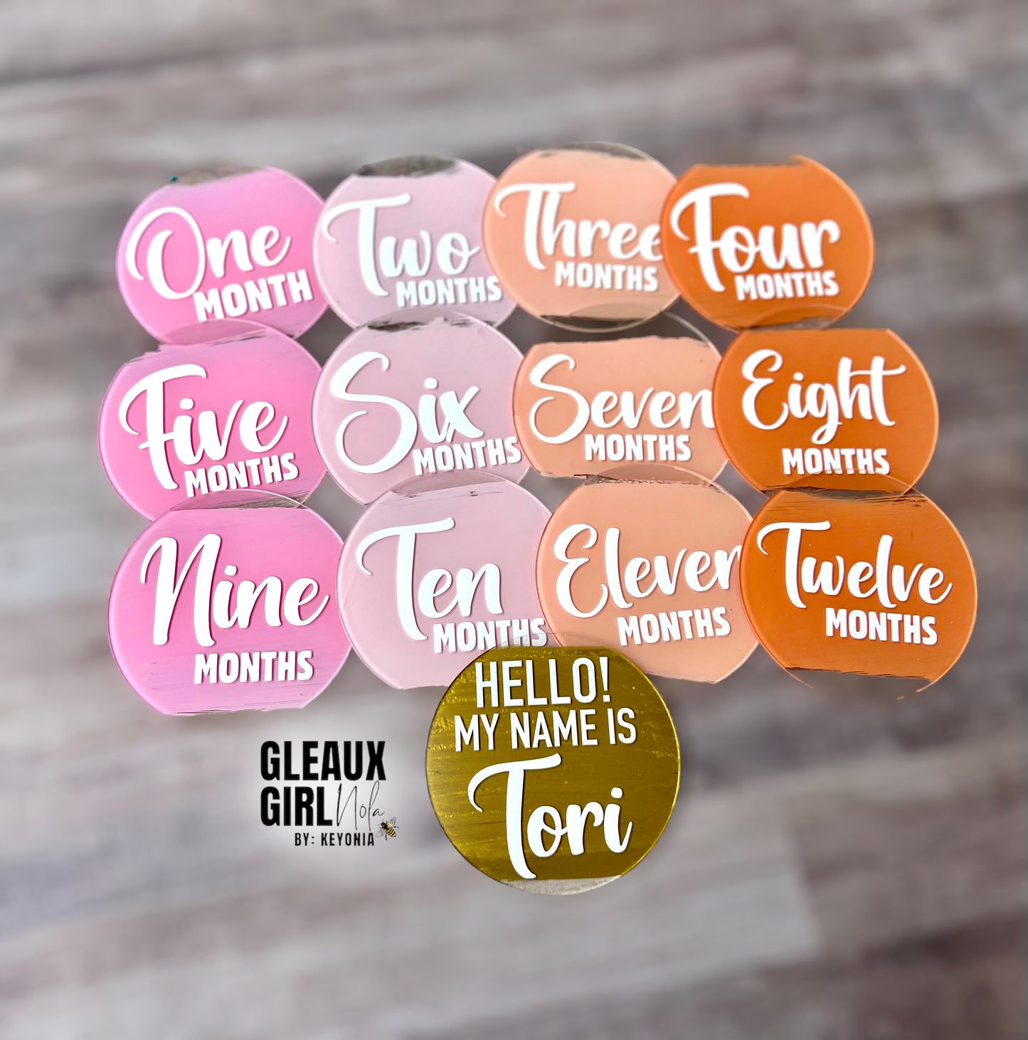 Custom Acrylic Baby Milestone Discs